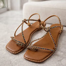 Rasteirinha Feminina Sérina™ com Strass Sofisticação e Conforto em Cada Passo