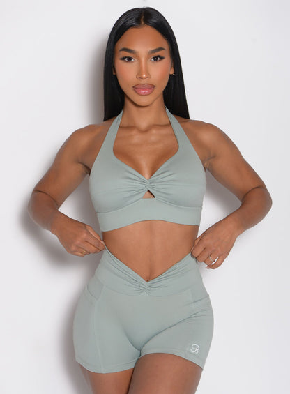 Sujetador con nudo y espalda descubierta