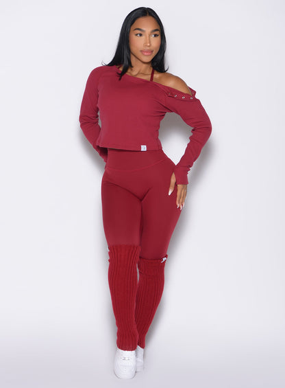 Leggings con fruncido interior