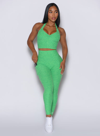 Leggings con abertura en V en la espalda