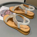 Sandália LumiStrass™ Rasteirinha com Aplicação em Strass – Luxo Absoluto, Conforto Inigualável e Brilho que Impressiona