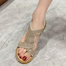 Sandália LumiStrass™ Rasteirinha com Aplicação em Strass – Luxo Absoluto, Conforto Inigualável e Brilho que Impressiona