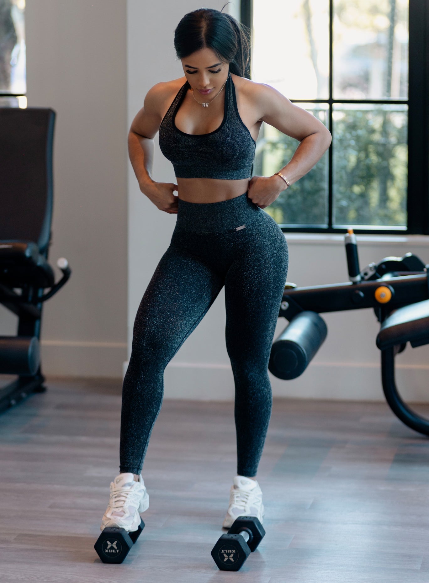 Leggings Shimmer con espalda en V