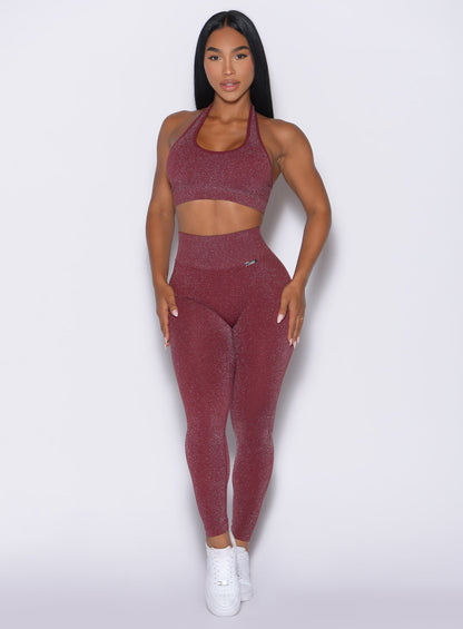 Leggings Shimmer con espalda en V