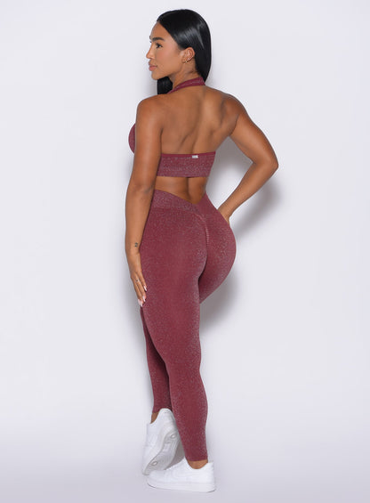 Leggings Shimmer con espalda en V