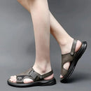 Sandália Vulcan™ Masculina em Couro Genuíno – Conforto Absoluto, Estilo Marcante e Praticidade para Todos os Momentos