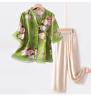 Conjunto Suzana de Camisa Floral + Calça Pantalona / Você Mulher Florescendo em Estilo e Elegância!