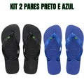 Kit Dois Pares Chinelo Havanias Masculino Feminino Original Da Bnadeirinha Unissex Sandalia De Dedo