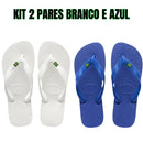 Kit Dois Pares Chinelo Havanias Masculino Feminino Original Da Bnadeirinha Unissex Sandalia De Dedo