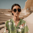 Conjunto Suzana de Camisa Floral + Calça Pantalona / Você Mulher Florescendo em Estilo e Elegância!