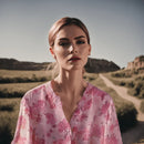 Conjunto Suzana de Camisa Floral + Calça Pantalona / Você Mulher Florescendo em Estilo e Elegância!