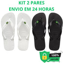 Kit Dois Pares Chinelo Havanias Masculino Feminino Original Da Bnadeirinha Unissex Sandalia De Dedo