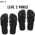 Kit Dois Pares Chinelo Havanias Masculino Feminino Original Da Bnadeirinha Unissex Sandalia De Dedo