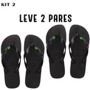 Kit Dois Pares Chinelo Havanias Masculino Feminino Original Da Bnadeirinha Unissex Sandalia De Dedo